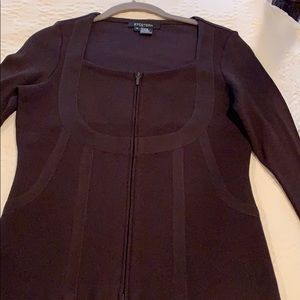Etcetera Zip Cardigan Sweater in espresso